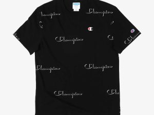 CHAMPION HERITAGE PRINT SCRIPT DROPSHADOW (BLACK)