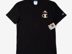 CHAMPION HERITAGE CONTOUR FLORAL C SCREEN PRINT LOGO (BLACK)