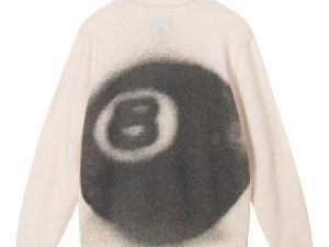 Stussy 8 Ball Spray Sweater (Ivory)