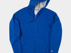 CHAMPION POWERBLEND FLEECE FULL ZIP HOODIE EMBROIDERED C LOGO (SURF THE WEB)