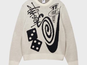 Stussy × Nike Icon Knit Sweater (Natural)