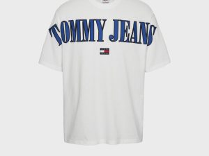 Tommy Jeans retro skater logo white