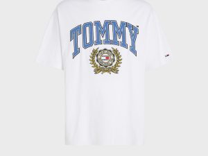 Tommy Jeans college logo skater white