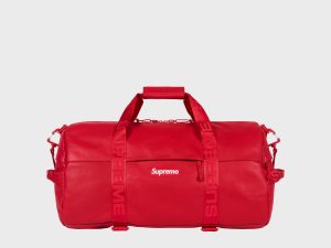 Supreme Leather Duffle Bag (Red)