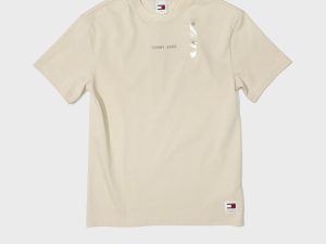 Tommy Jeans Classic Logo Crewneck (Newsprint)