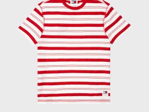 Tommy Jeans Textured Stripe (Deep Crimson)