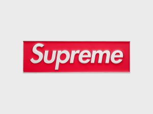 Supreme Red Box Logo Car Emblem